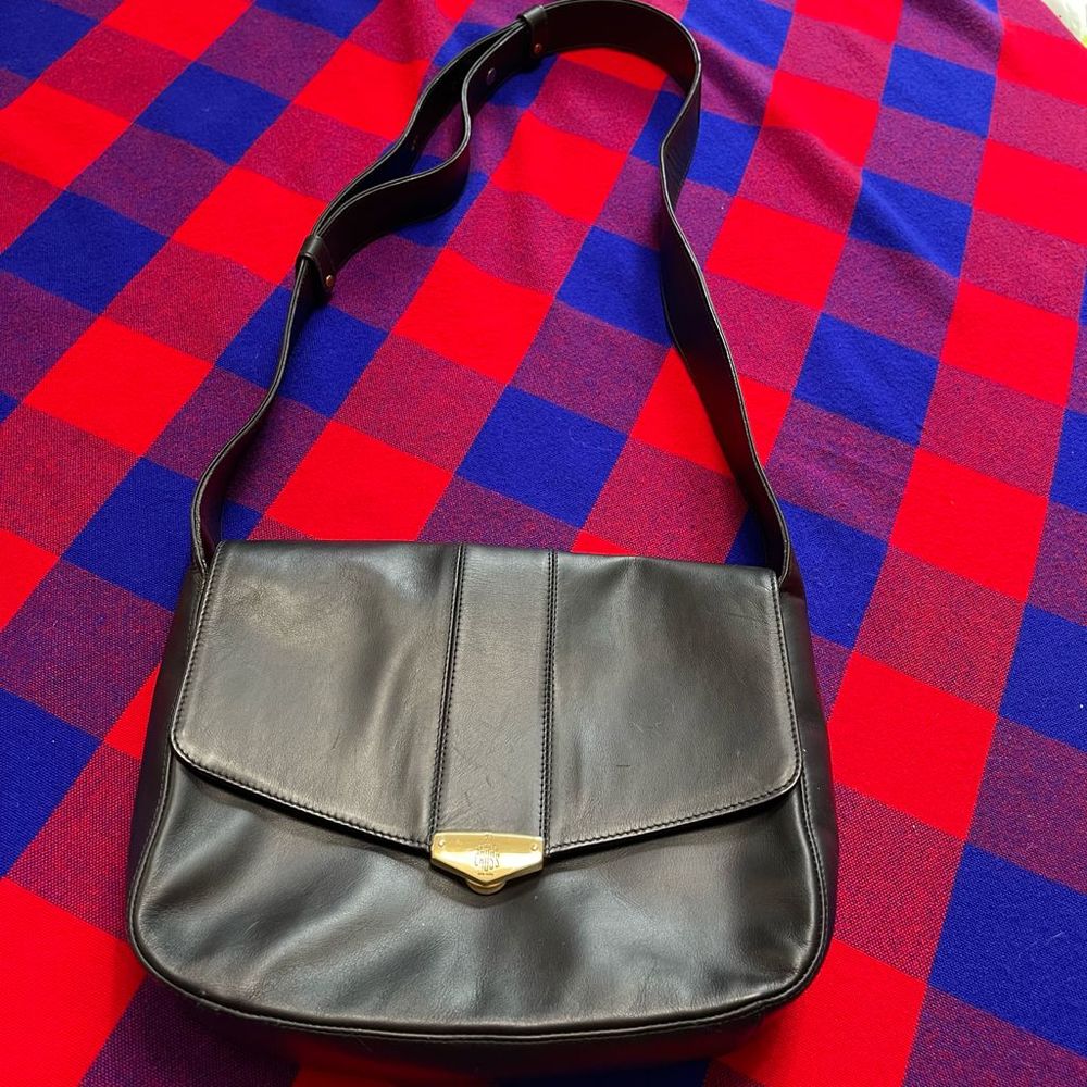 Mark Cross New York Vintage Black Leather Purse Handbag
